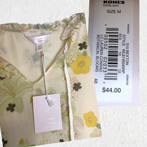 NWT LC retro botanical Blouse